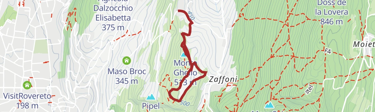 Route map: Tour of Monte Ghello (short)